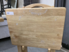 SET OF (4) WOOD TV TRAYS ON STAND - 2