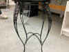 ROUND END TABLE W/ PEACOCK DESIGN - 3
