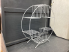 WHITE WIRE PLANT/KNICK KNACK STAND - 2
