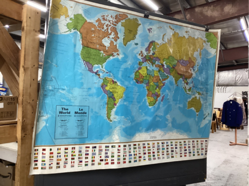LAMINATED WORLD MAP