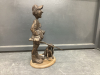 DUCKS UNLIMITED HUNTER W/ DOG DECOR PIECE MOUNTED ON WOOD BASE - 2