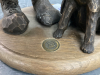 DUCKS UNLIMITED HUNTER W/ DOG DECOR PIECE MOUNTED ON WOOD BASE - 5