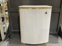 VINTAGE METAL LAUNDRY HAMPER