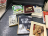 BOX OF BOOKS & VHS - COOKBOOKS, DICTIONARY, DAY PLANNERS ETC - 2