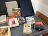 BOX OF BOOKS & VHS - COOKBOOKS, DICTIONARY, DAY PLANNERS ETC - 3