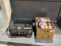 VHS MOVIES + CANDLE TV/RADIO/CASSETTE PLAYER