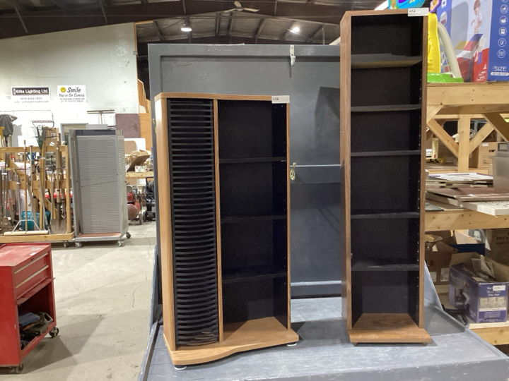 2 CD/DVD/VHS STORAGE RACKS