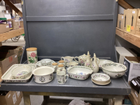 (3) BOXES W/ "THE BOTANIC GARDEN" DISH SET - MADE IN BRITAIN...NOT A FULL SET
