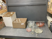 (2) BOXES GLASSWARE - STEMWARE, BOWLS,