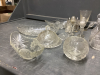 VARIETY OF PINWHEEL CRYSTAL - BOWL, SALT & PEPPER, CANDY DISHES, BUTTER DISH, ETC - 2