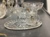 VARIETY OF PINWHEEL CRYSTAL - BOWL, SALT & PEPPER, CANDY DISHES, BUTTER DISH, ETC - 4