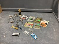 VINTAGE SHAVING ITEMS - SHAVERS, BLADES, HAND CLIPPERS, SOAP BRUSH