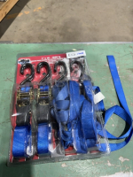 Four 1200 pound ratchet straps