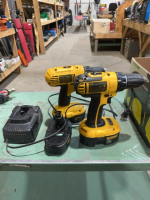 Two Dewalt 18 V cord cordless drills