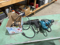 Two 3/8 drills plus drill press chucks and keys