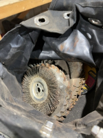 Heavy bag of sawblades and cutting wheels