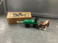 ERTL DIE CAST HORSE & WAGON MONEY BANK