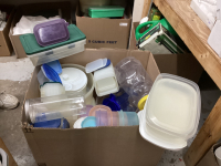 LARGE BOX OF PLASTICWARE
