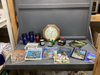 BOX BOOKS, CLOCK, CANDLE & TRAVEL MUGS