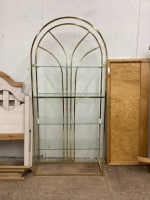 BRASS & GLASS SHELVING. UNIT