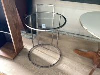 GLASS METAL END TABLE