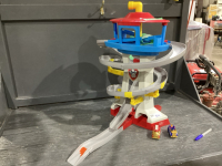 PAW PATROL GARAGE + TRACK TOY WITH 2 EMERGENCY VEHICLES