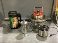 TURBO BROILER + SOUP MAKER, MINI CROCKPOT, COFFEE PRESS