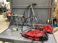 BIKE CARRIERS, 2 FENDERS, BACKPACKS , INNER TUBE