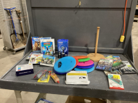 FRISBEE GOLF DISKS, MOVIES, RECHARGEABLE TOOTH BRUSH, SCREEN PROTECTOR, PAPER TOWEL HOLDER
