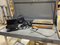 2 BOXES - RCA VHS PLAYER, PORTABLE DVD PLAYER, CD PLAYER, HEADPHONES